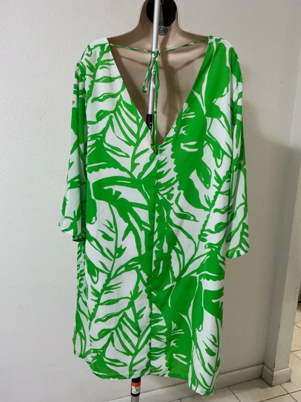 Lilly Pulitzer Target Green and White Leaf-Print Mini Dress 3X - Picture 4 of 12